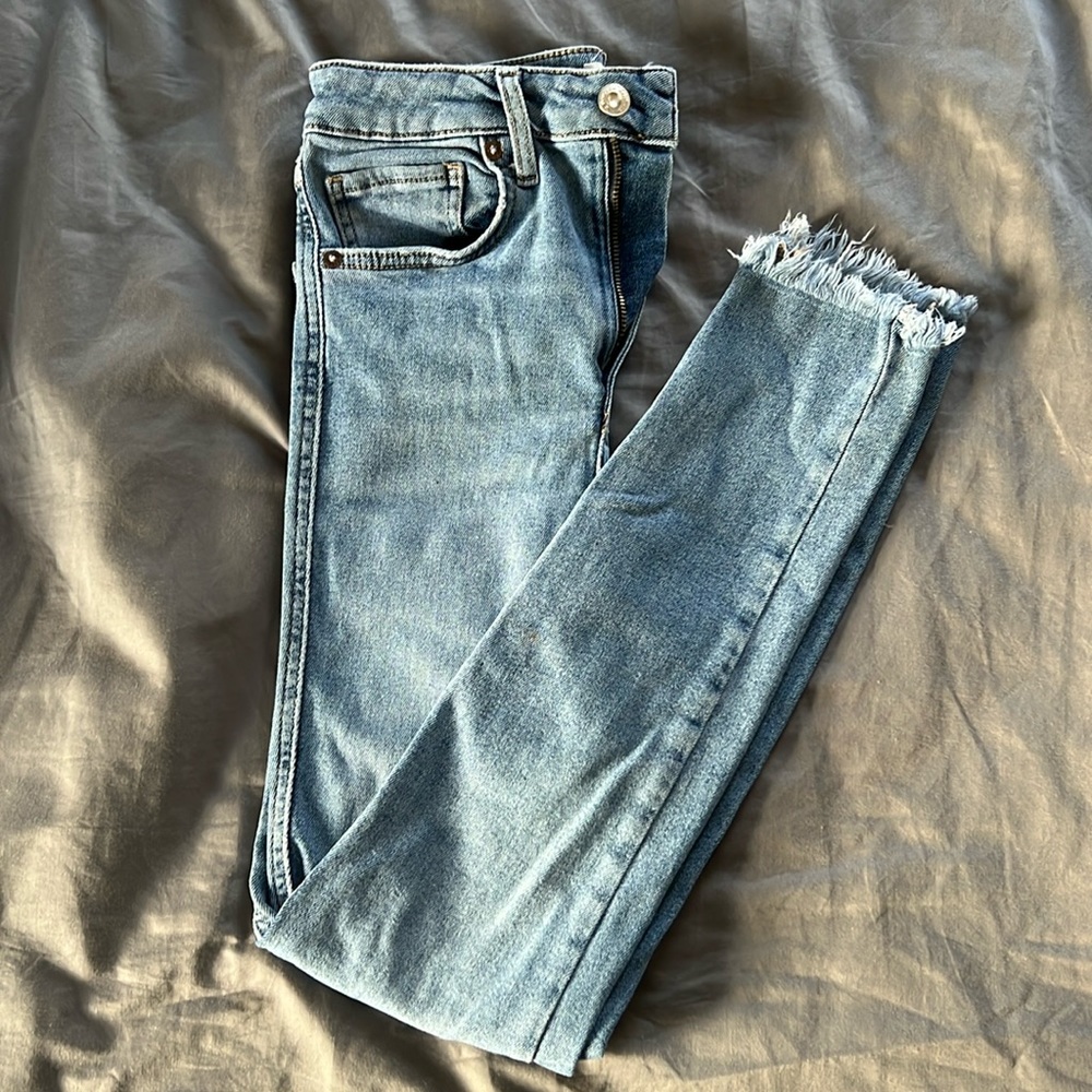 Size 29 free people high rise skinny stretchy ankle jeans